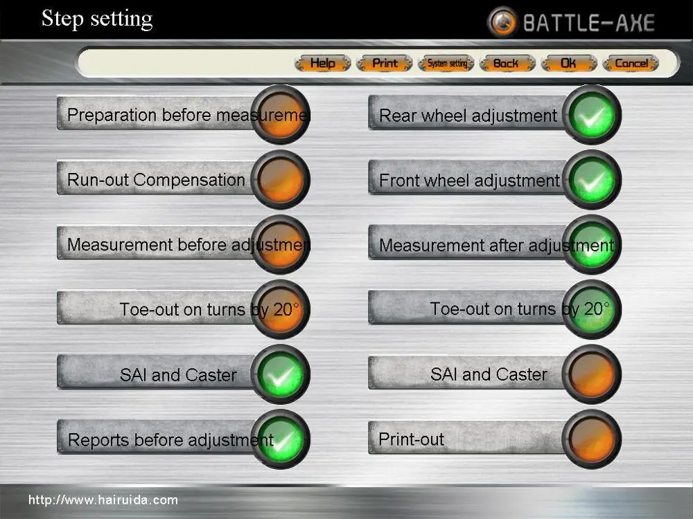 Battle-Axe V8-A taxi car tyre wheel alignment machine