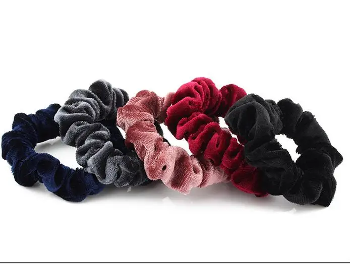 Wholesale bobbles elastic velvet hair band hair scrunchie for girls