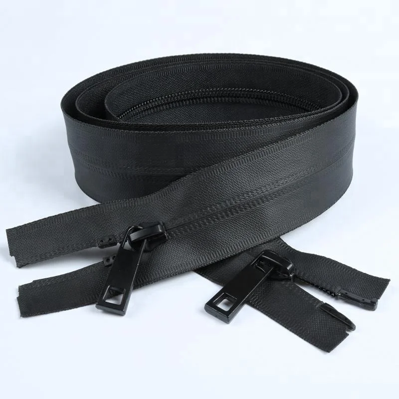 Waterproof zippers Sports wear Black zipper 70cm~150cm open end black tape zippers
