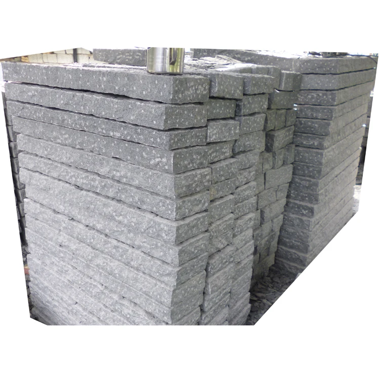 SHIHUI Border Upstand Road Side Curb Stone Price Garden Road Pool Standard Kerbstone Sizes Chinese Gey Granite Curbstone Types