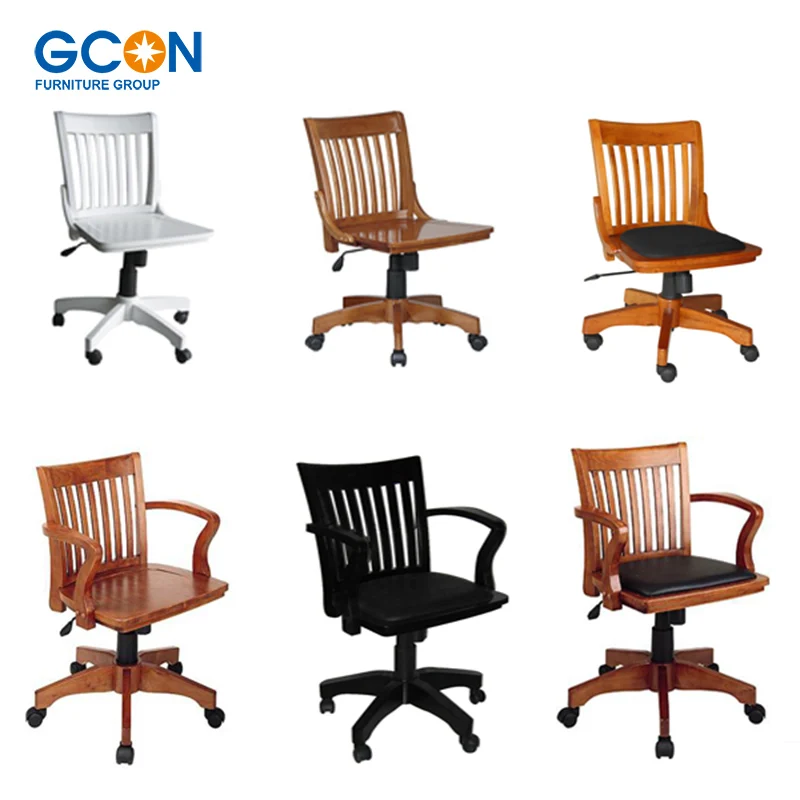 Vintage home office rubber wood task chair free shipping