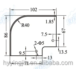 Corner protector for container cabinet, Refrigerator truck corner protector