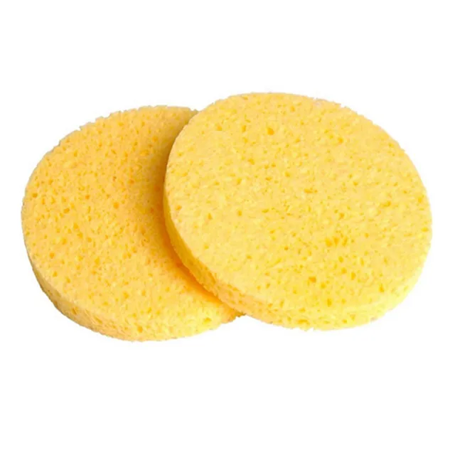 Round shaped Cosmetic compressed cellulose sponge, cleaning sponge, expanded sponge