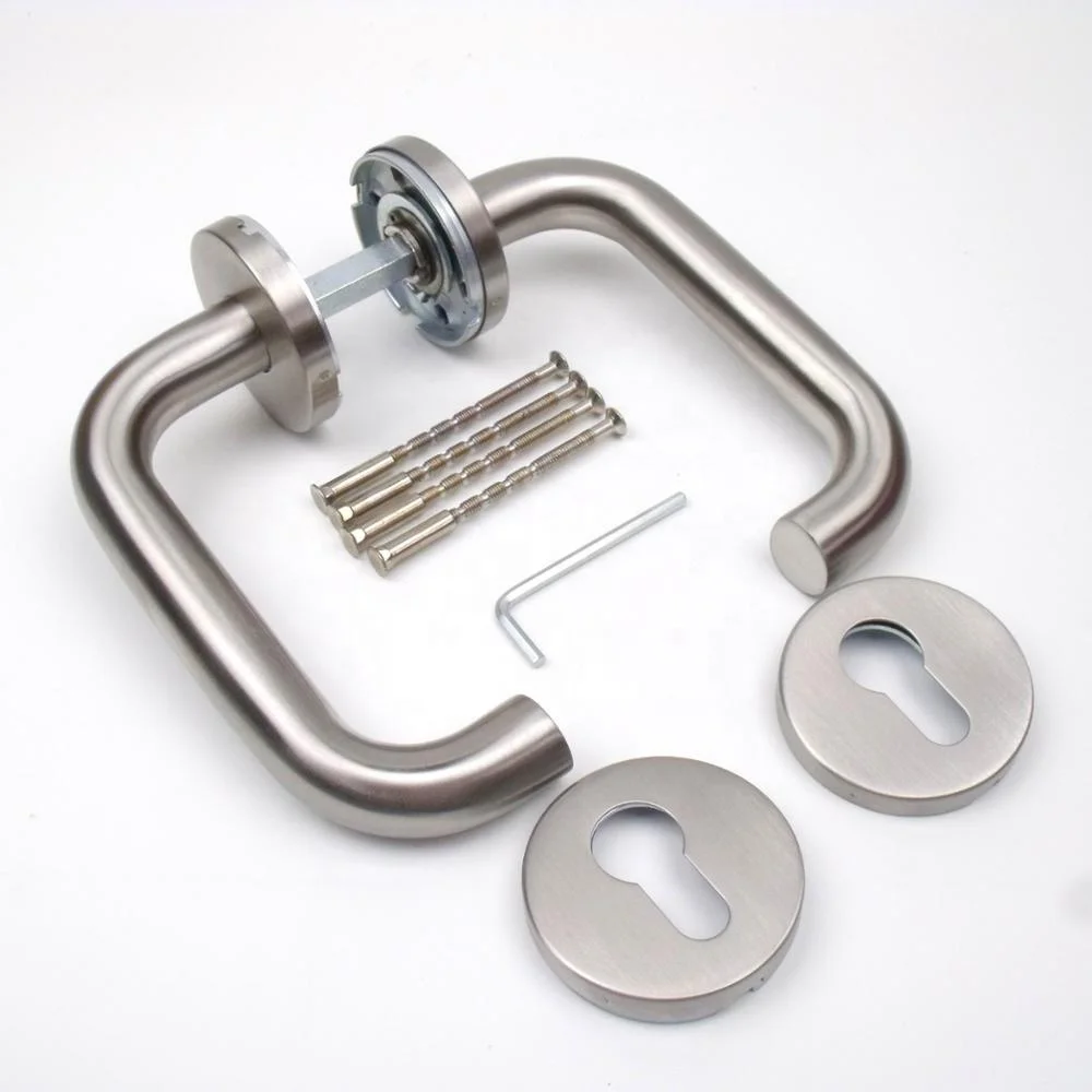 China factory Lever Handle for fire door design conforming to CE standard Handle Satin Polish finish