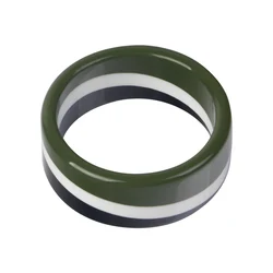 Customized Autumn Winter Three Tone Colour Stripe Plastic Craft Minimalist Resin Bangle Bracelets Jewelry