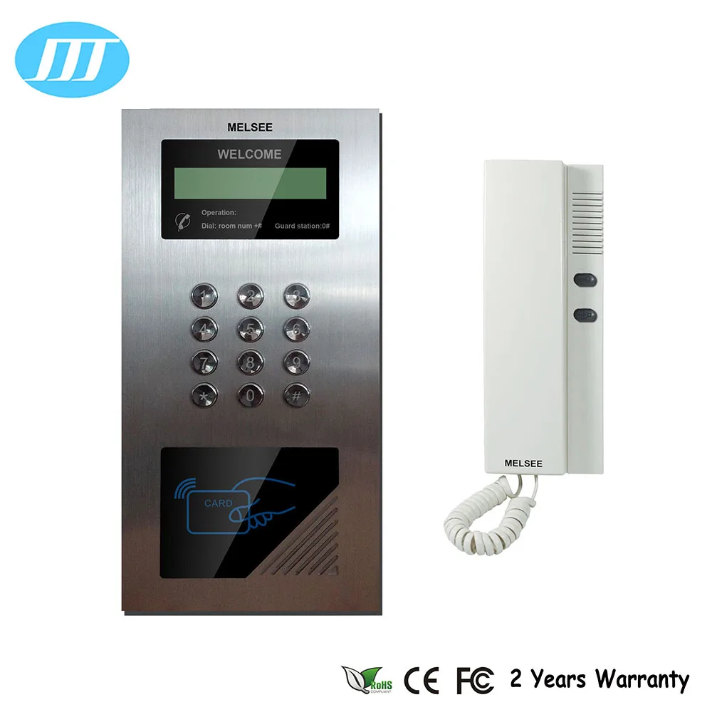 Cheap handset audio door phone for multi apartment system cat 5  audio door phone