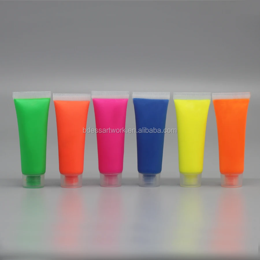black light glow body paint, party event UV/Neon face paint color for kids and adults