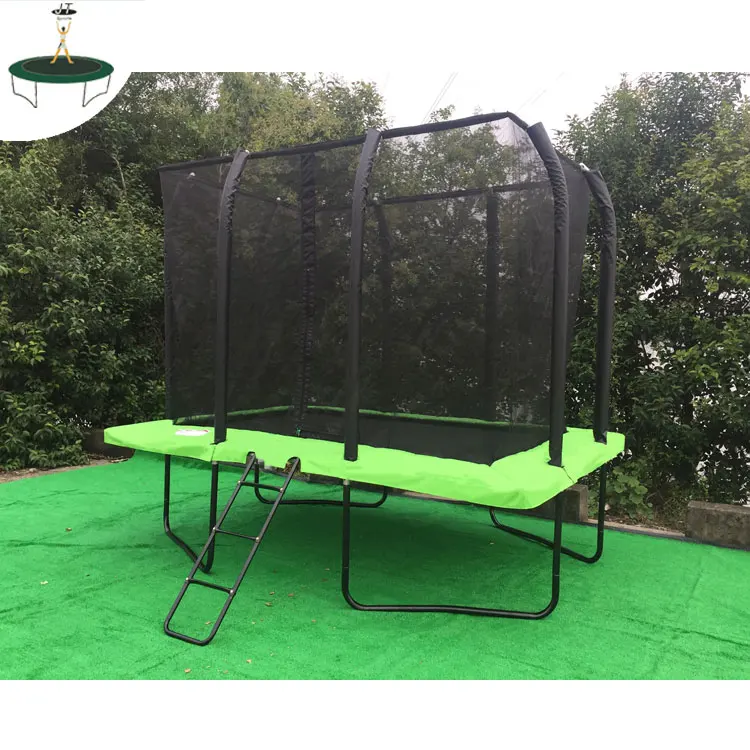 JianTuo Four Galvanized Legs TUV GS Rectangular Trampoline With Nets