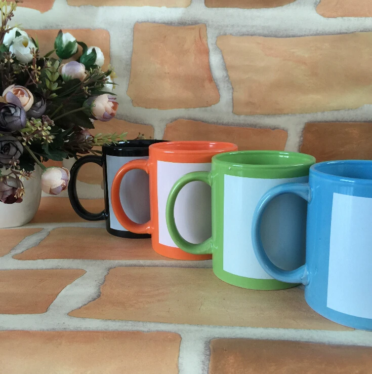 Most Popular Colorful Ceramic Mug With Heart Shape Handle