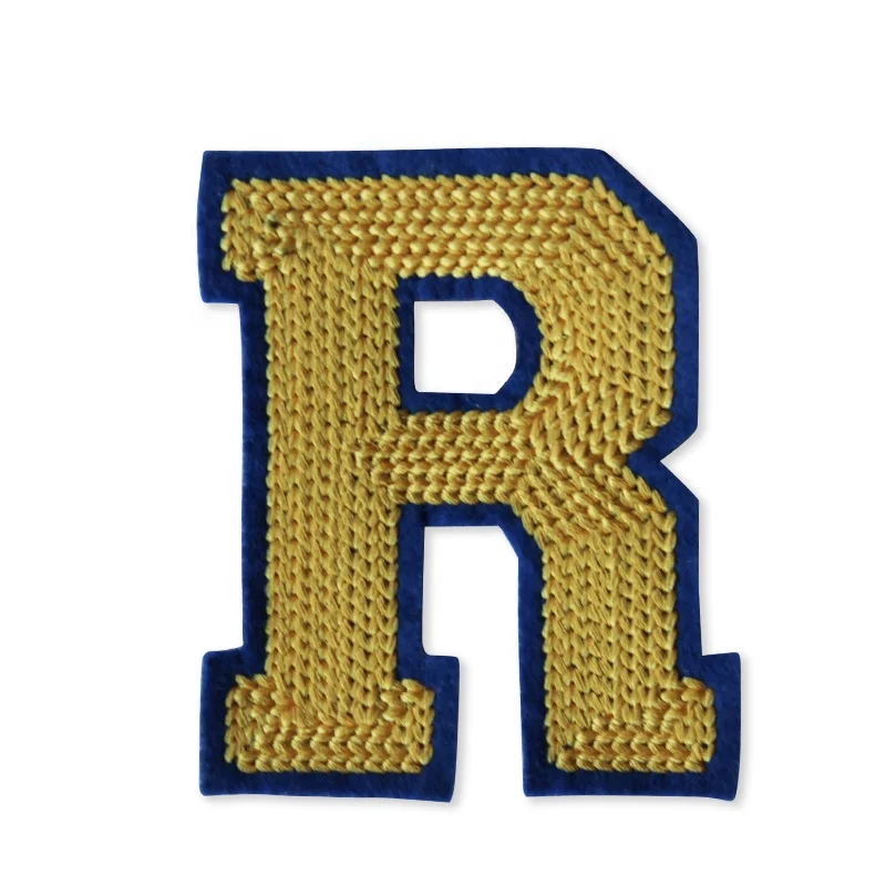 Custom embroidered English Letters all kinds of design high quality popular embroidery letters for apparel