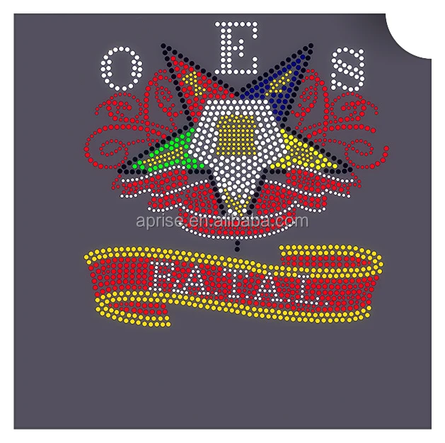 
wholesale oes eastern star heat transfer rhinestone oes eastern star transfer 