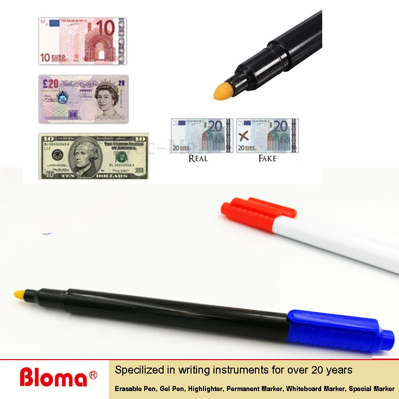  Лидер продаж ручки для обнаружения поддельных денег Bloma Pro универсальные банкнот