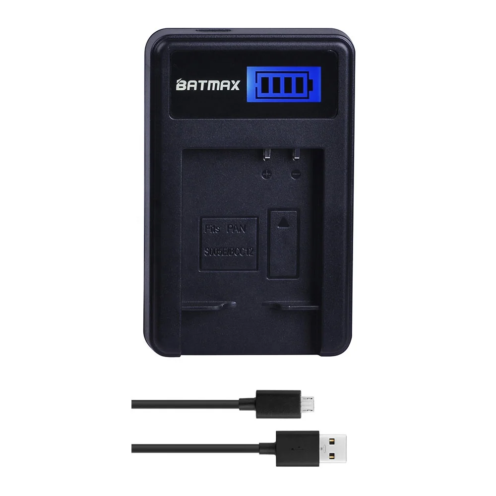 CGA-S005 CGAS005 S005E BCC12 DB-60 DB-65 BP-DC4 NP-70 D-Li106 LCD USB Single Charger for Panasonic Lumix DMC-FX180 LX1