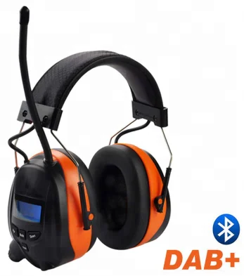 Blue-tooth FM/DAB Radio Safety Ear muffs noise cancelling electronic hearing protection headphone for working