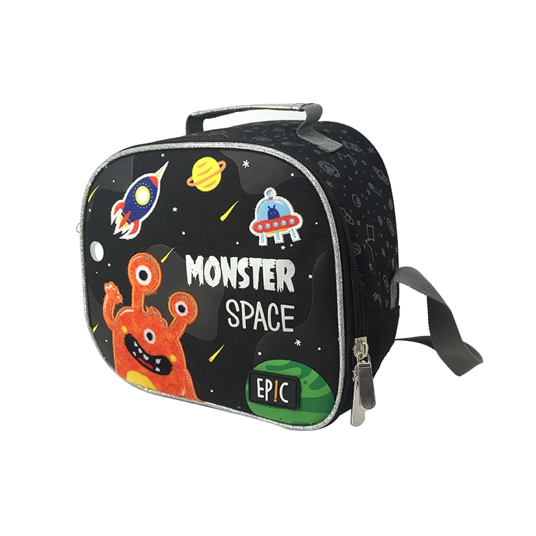 Manufacturer direct new trend  kids lunch bags custom fashion korean glitter pu leather kids insulated lunch bag