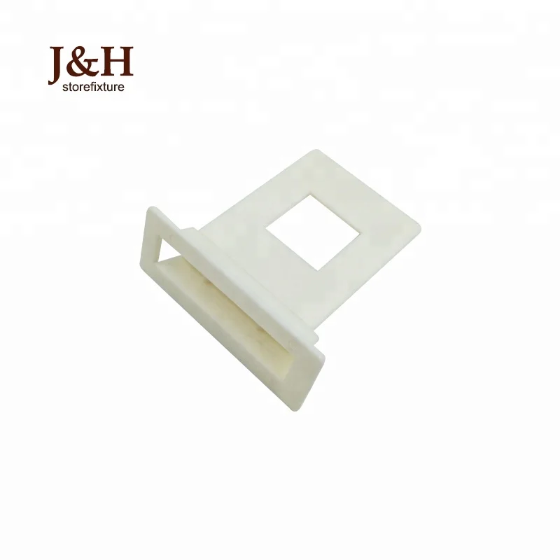 POP Displays Accessories Exhibition Cardboard Shelves Clear ABS Connector White Plastic Corrugated Shelf Support Locking Clip