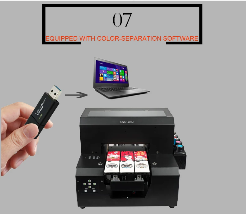 New design A4 uv printer PVC Metal glass wood Ceramic Printers in factory price