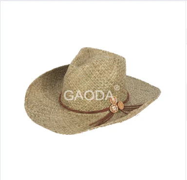Wholesale farmers wide brim straw hats sombrero cowboy  hats
