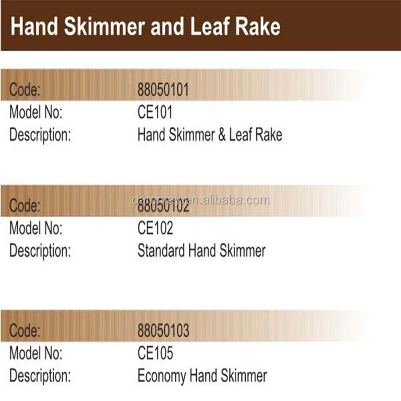 EMAUX high quality swimming pool manual vacuum cleaner swimming pool leaf rake