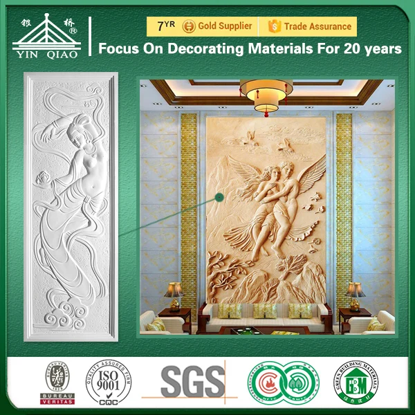 Китайский поставщик гипсовая рельефная скульптура настенная панель