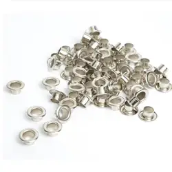 1000pcs/bag Silver Eyelets Round Inner Hole 5mm Metal eyelets For Scrapbooking DIY garment clothes Sewing eyelets