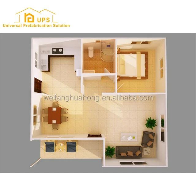 Affordable China module house casas prefabricadas with 1 bedroom