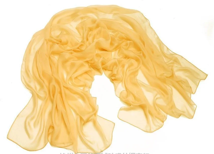 
Howmay silk scarf chiffon 100% pure silk shawl plain dyed multicolor for women transparent lightweight scarf 