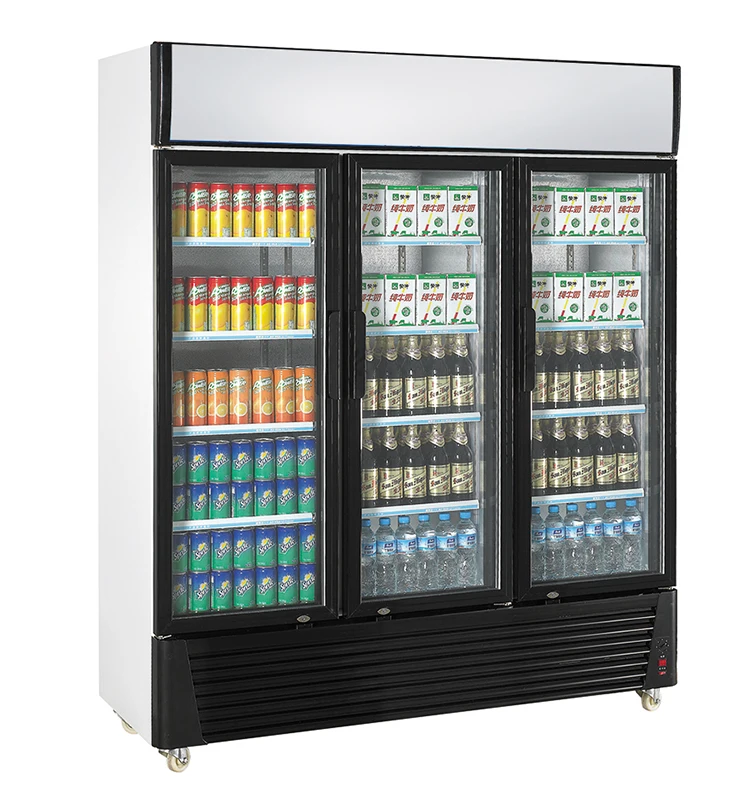 Vertical commercial chiller drink cooler 4 doors cooler