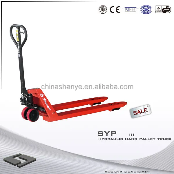 
SHANYE SYP-III-20 2000kg Hand Pallet Truck paper roll lifting equipment 