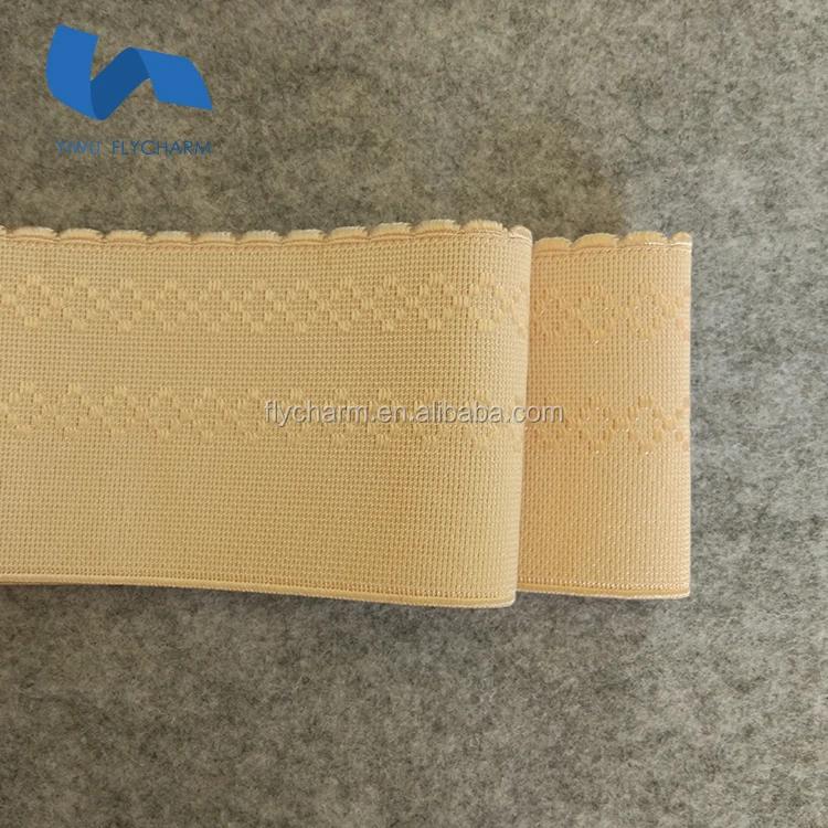 
Бежевая зубчатая эластичная лента 2 дюйма с плюшевой спинкой 