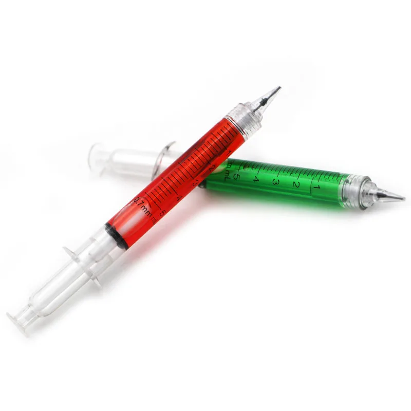 
Promotional injection mechanical pencil gift plastic syringe pen for medical 