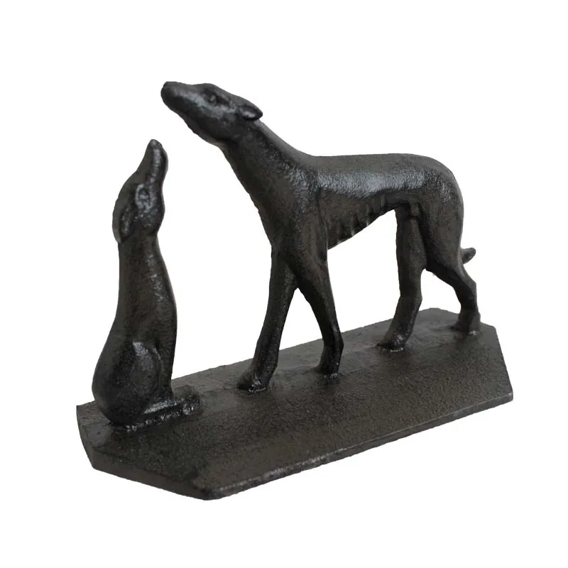 Casting door wedge European animal creativity metal crafts home villa retro iron greyhound door stop