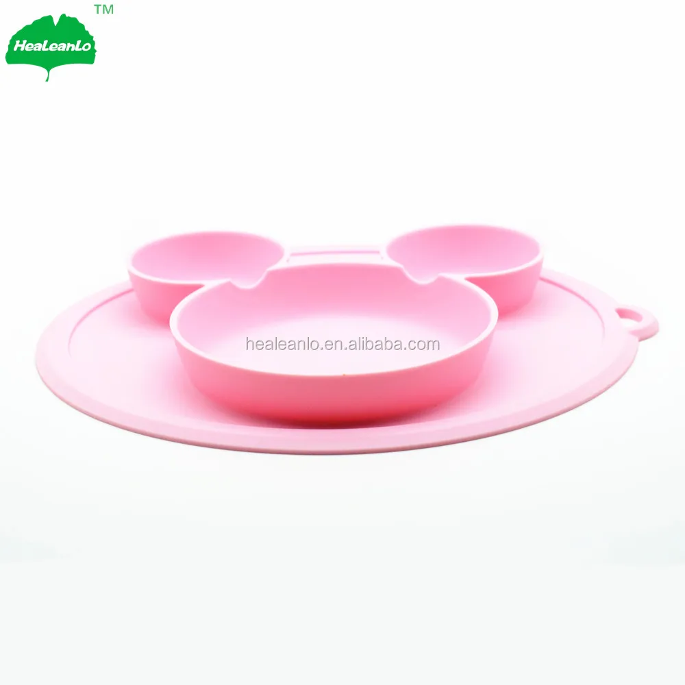 HeaLeanLo new design mickey shape silicone suction placemat heat mat kitchen tableware