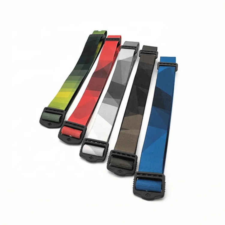 Custom Printed Elastic Band Polyester Headlamp Strap With Adjustable Buckle For Outdoor Activities