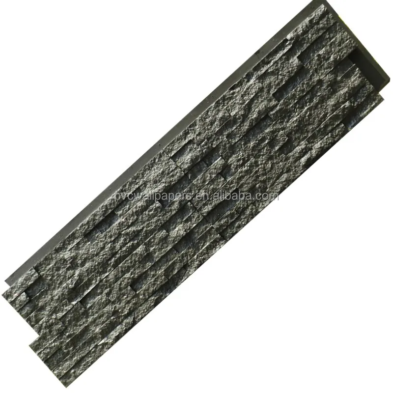 PU grey brick wall panels faux stone panels for interior and exterior decoration