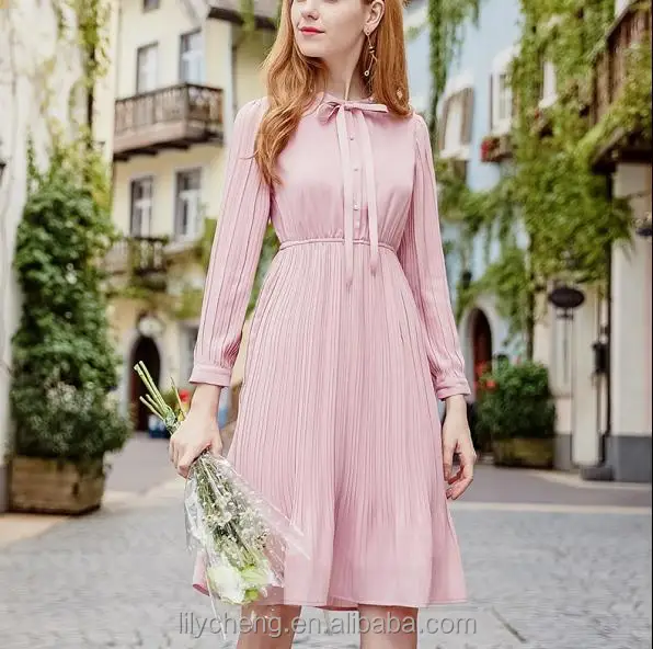 custom new style fashion women long sleeve dresses high quality dress