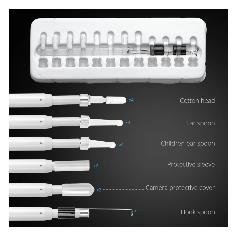 720P HD Multipurpose Otoscope USB WiFi Endoscope Mini Camera Ear Cleaner Borescope Support PC MAC Android IOS iphone
