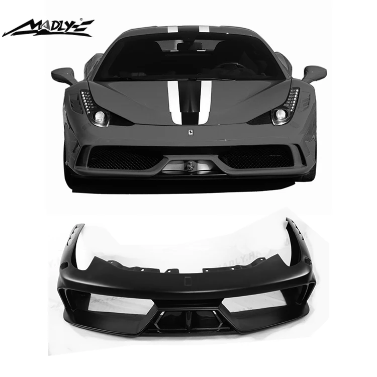 Perfect quality Fiber glass & Carbon Fiber F458 Front Bumper for Ferrari 458 body kits