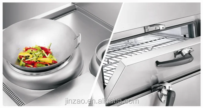 Hot sale Chinese Induction Big Wok Fried Stove for Commercial Kitchen Usage JINZAO HY2-1-6015