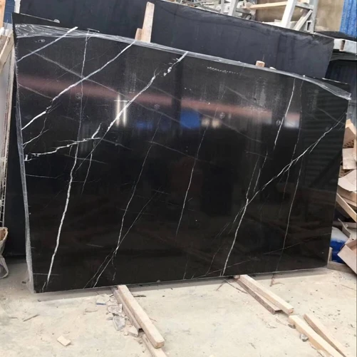
Customized cut to size Manufacturer Price A Grade Quality Nero/ Black Marquina Marble Slab In 2CM for building decoration 