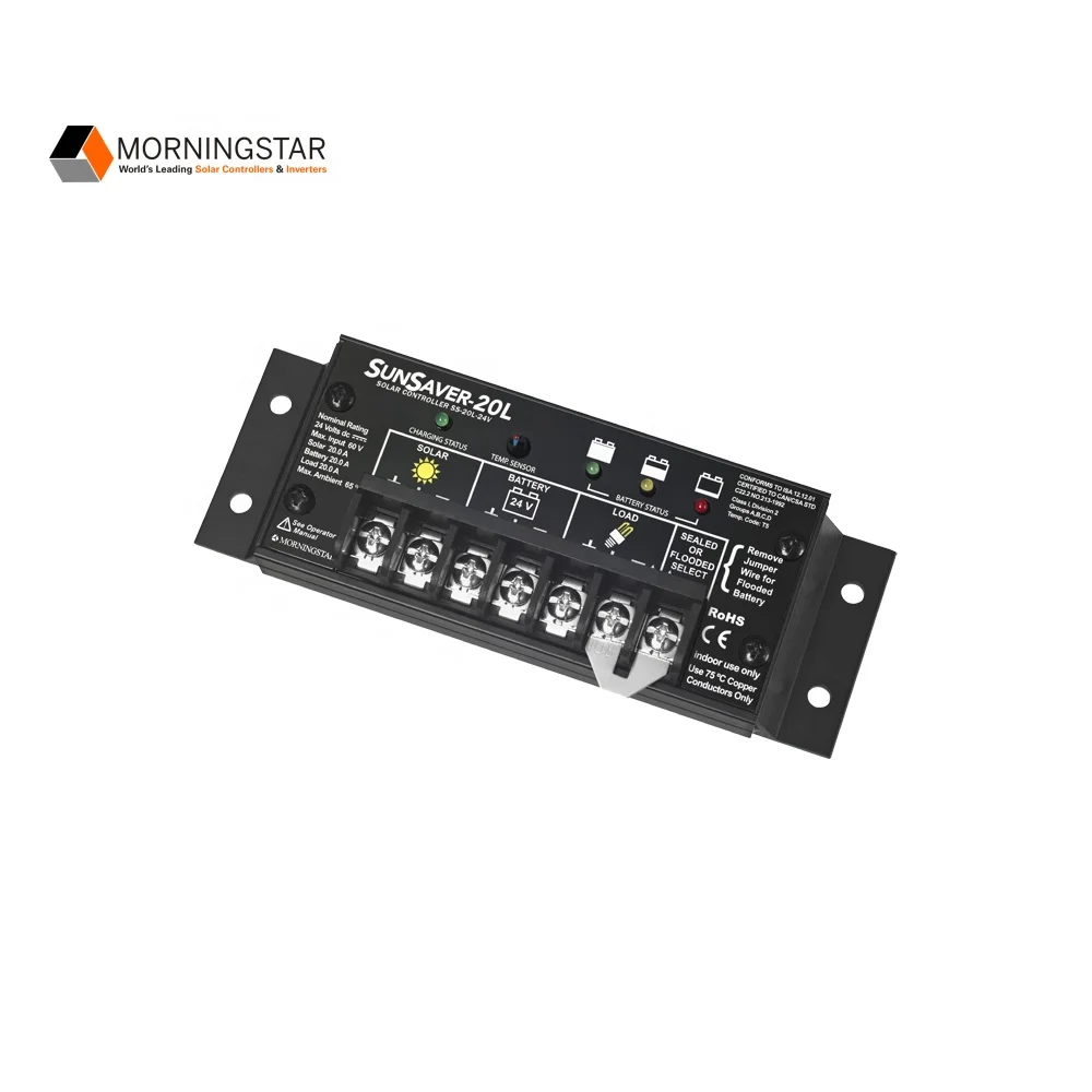 
 Солнечный контроллер заряда Morningstar SS-20L-24V SunSaver PWM  