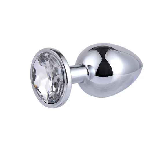 В форме сердца с кристаллами, ювелирные изделия Металическая цепочка из нержавеющей стали с пригодно для расширения алмаз влагалища освещённости Женская Анальная пробка