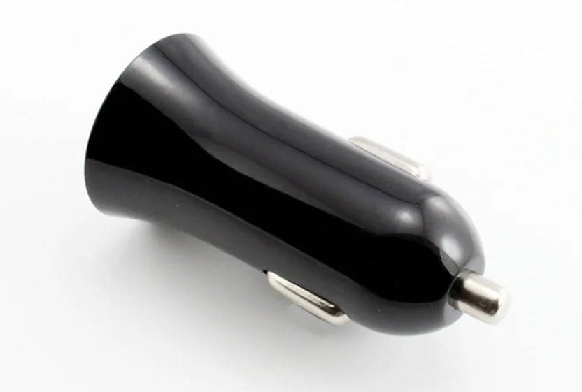 Small Horn Shape 5V 2.1A 2 Port Dual Two USB Car Charger Adapter