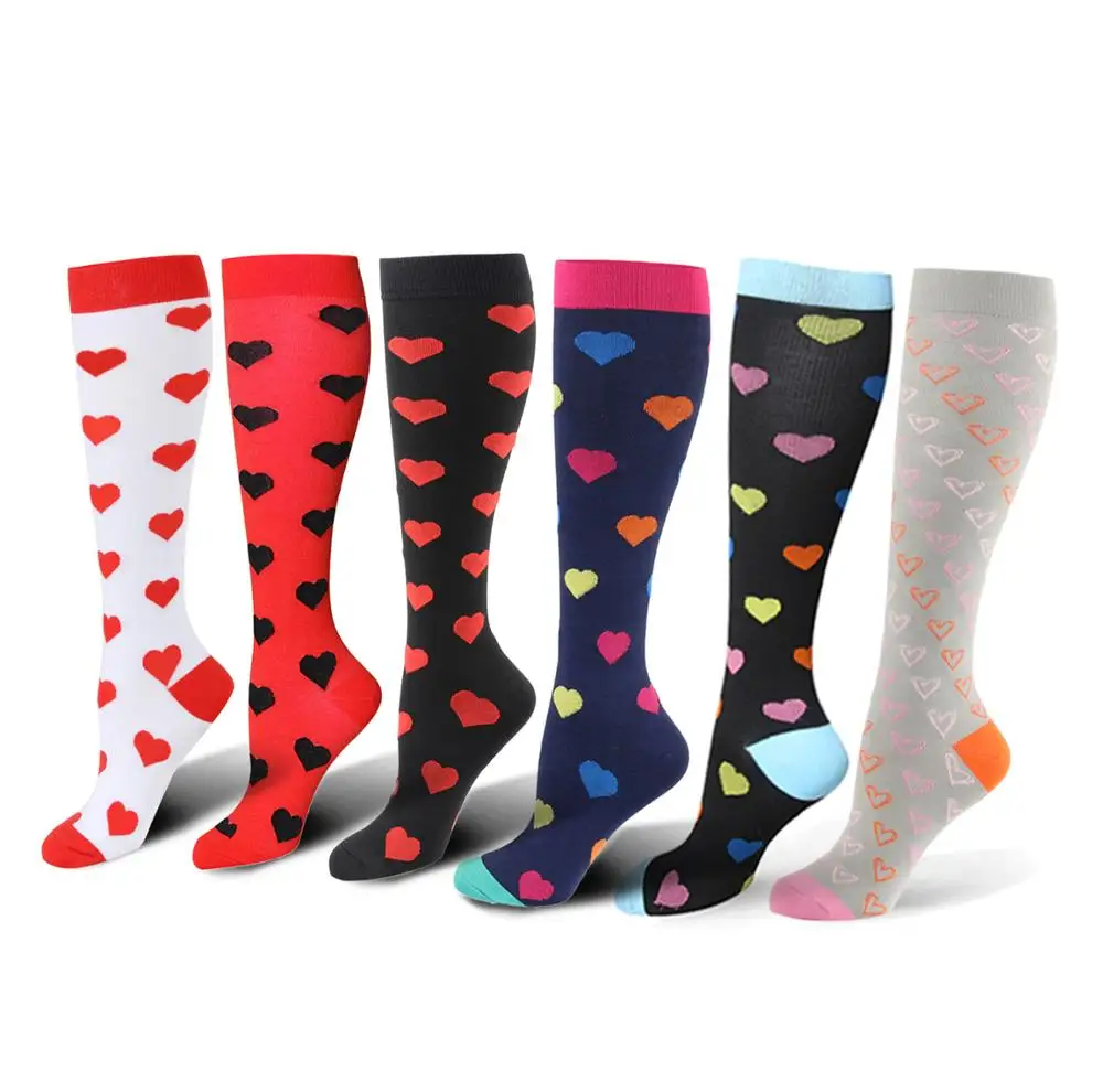 Custom Logo Outdoor Crew Socks Athletic Sport Sweat-Absorbing Cycling Socks Compression Christmas For Embroidery Silk Stockings