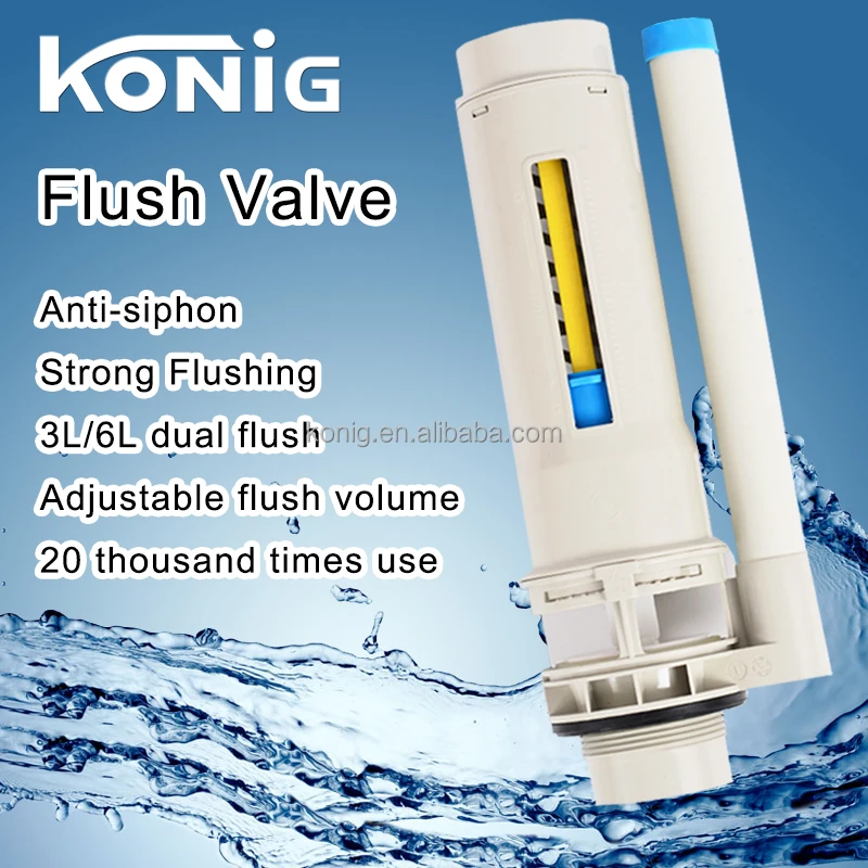 Patented! Top Quality! Silent Dual Flush Valve of Toilet Tank Flush Cistern