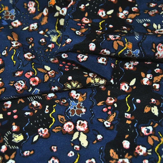 Фабричный дизайн, 18 мм шелковая эластичная ткань с цифровой печатью CDC