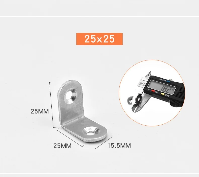 Stainless Steel Metal Corner 90 Degree Angle L Shaped Shelf Bracket