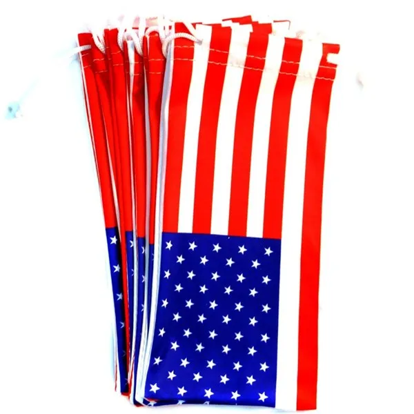 
full color printing microfiber drawstring mobile phone pouch 