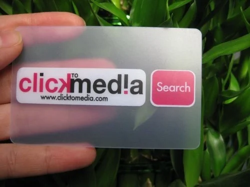 MDT Ja10 plastic transparent business card