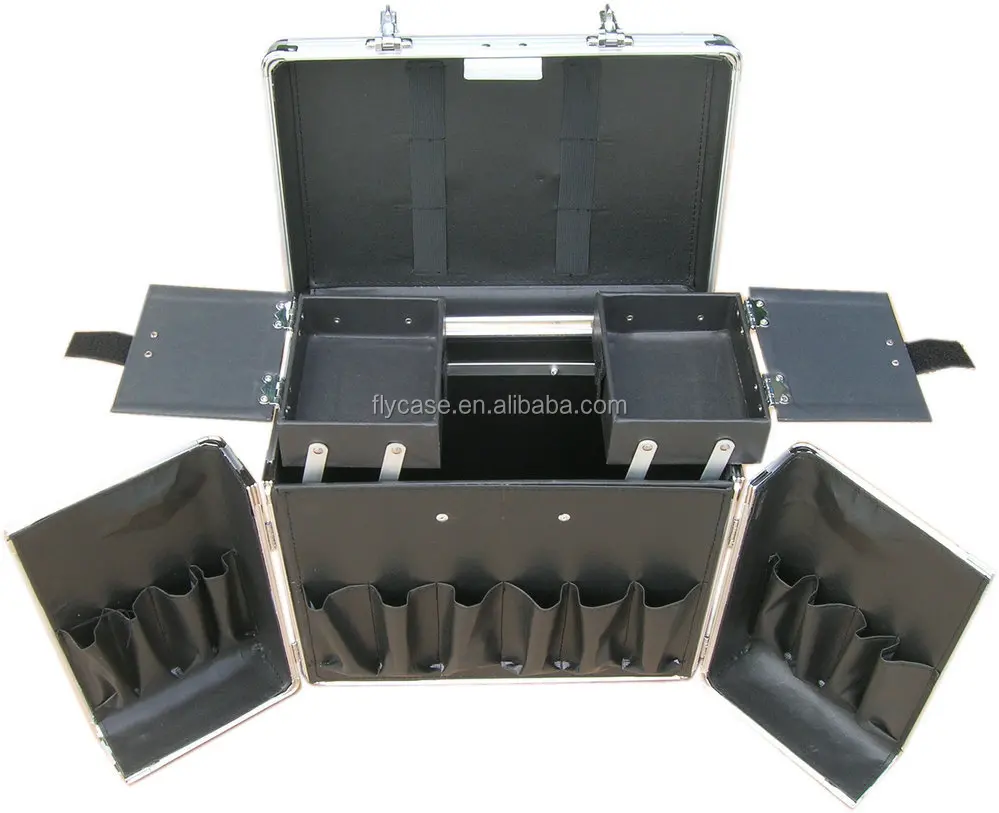 Aluminum Barber Tool Case,barber Equipment Tool Box,hairdressing Tool Case With Plate Inside